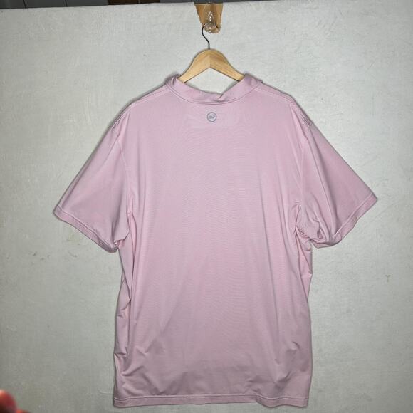 Vineyard Vines Polo Shirt Mens 2XL Pink Striped Performance Golf Whale Logo - Picture 8 of 8